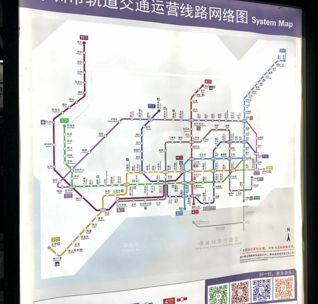 Mapa do metrô de Shenzhen